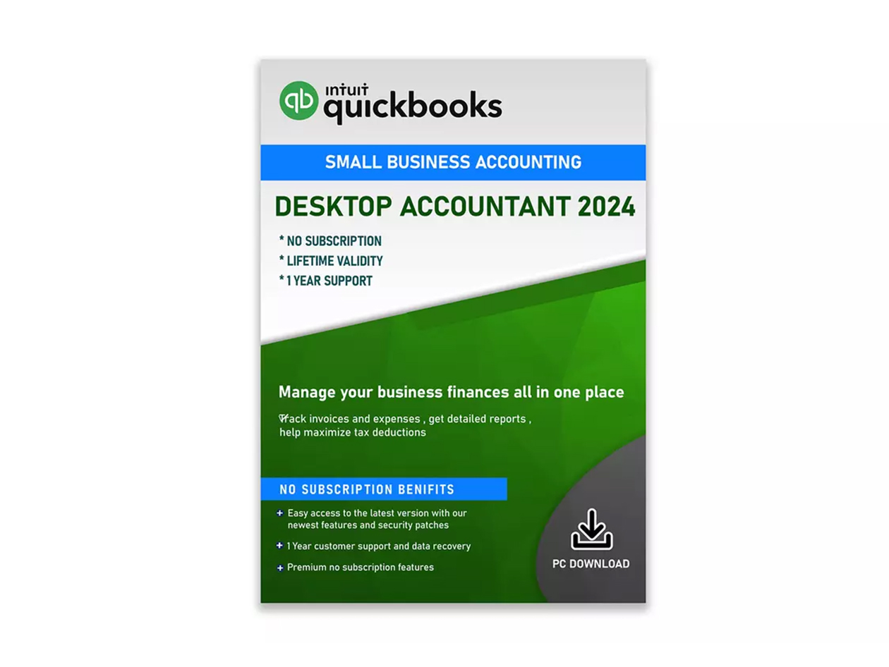 Intuit QuickBooks Desktop Accountant 2024 (1 User) for Windows: Lifetime Activation