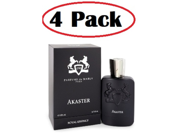 4 Pack of Akaster Royal Essence by Parfums De Marly Eau De Parfum Spray (Unisex) 4.2 oz