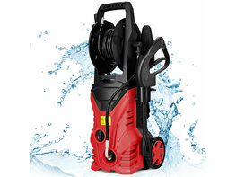 Costway 2030PSI Electric Pressure Washer Cleaner 1.7 GPM 1800W with Hose Reel Red