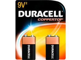 Duracell MN1604B2Z Coppertop 2/Pack Alkaline 9 Volt Batteries