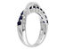 Created Blue Sapphire and Diamond Ring 1.10 Carat (ctw) in Sterling Silver - 8