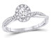 1/3 (ctw I1-I2, G-H-I) Halo Diamond Twist Engagement Ring in 14K White Gold - 8