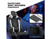 Goplus Massage Gaming Chair Reclining Racing Chair w/Lumbar Support and Headrest White\Blue\Pink\Red - White