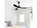 Costway 48" Ceiling Fan w/ Dimmable LED Light Remote Control Modern Reversible Blades - Black