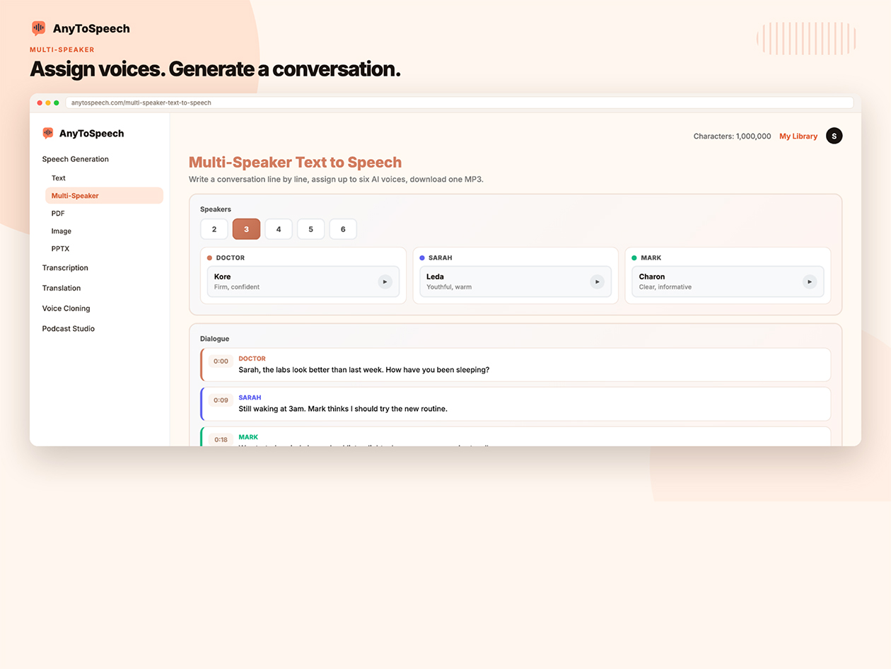 AnyToSpeech Standard Plan: Lifetime Subscription