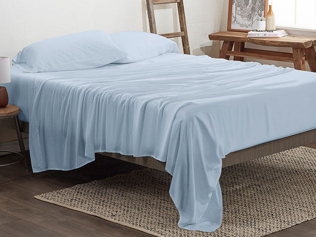 4-Piece Luxury 100% Rayon Bamboo Sheet Set // Aqua (King)