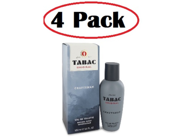 4 Pack of Tabac Original Craftsman by Maurer & Wirtz Eau De Toilette Spray 2.5 oz