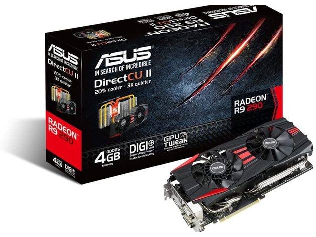 Asus Radeon R9 290 Series 4GB DDR5 1000 MHZ Engine Clock Directcu Ii Oc Graphics Card [New Open Box]