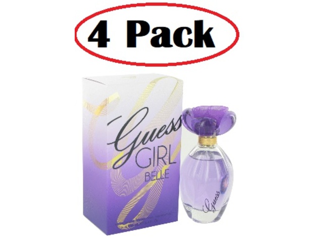 4 Pack of Guess Girl Belle by Guess Eau De Toilette Spray 3.4 oz