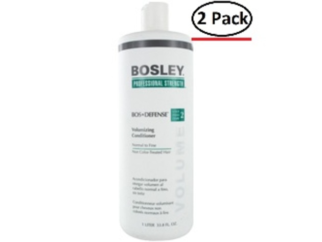 Bosley By Bosley Bos Defense Volumizing Conditioner Non Color Treated Hair 33.8 Oz For Unisex (Package Of 2)