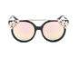 Jewel Sunglasses- Black with Pink Mirror