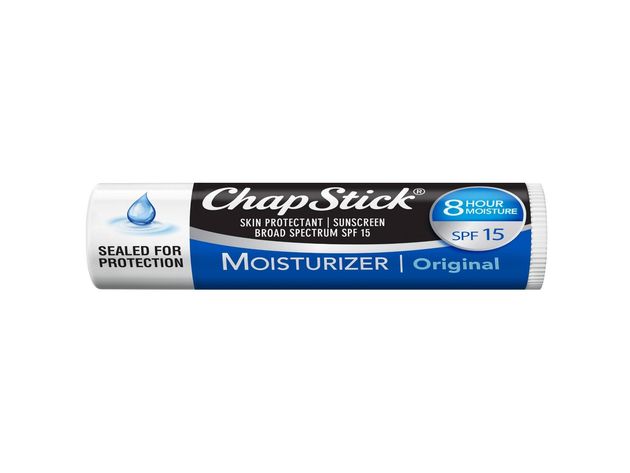 ChapStick Lip Moisturizer and Skin Protectant Original Lip Balm Tube with SPF 15, 3 Count