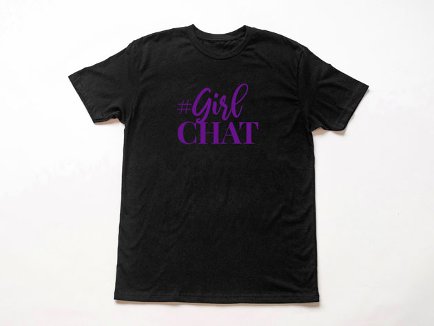 The Real GirlChat Black T-Shirt (XXL)