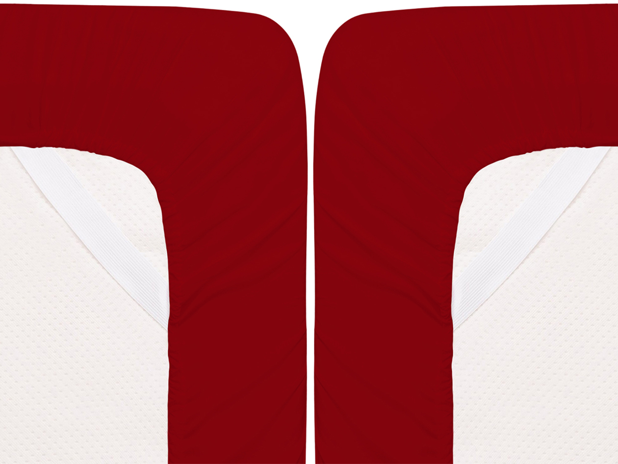 Super-Soft 1800 Series Bamboo Blend 3-Piece Sheet Set (Burgundy/Twin)