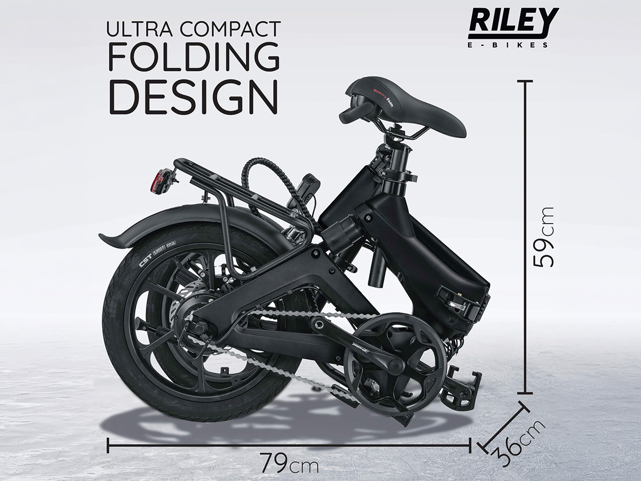 Riley RB1 Folding Electric Bike - Black