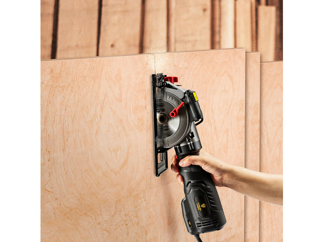 Costway 750W Electric Mini Laser Circular Saw Cutting Tool w/ 6 Blades & Dust Collection