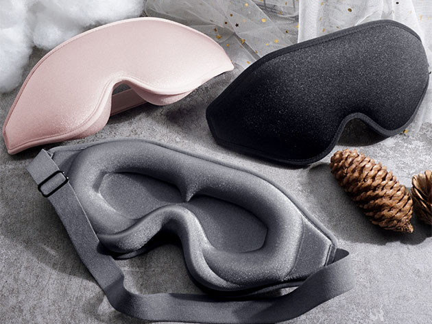 Dream Shade Blackout Cushioned Eye Mask (Set of 2/Pink)