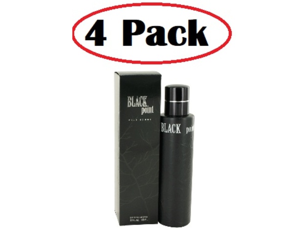 4 Pack of Black Point by YZY Perfume Eau De Parfum Spray 3.4 oz