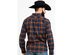 Levi's Men's Ferra Plaid Button Long Sleeve Western Flannel Shirt Orange  Size 2 Extra Large