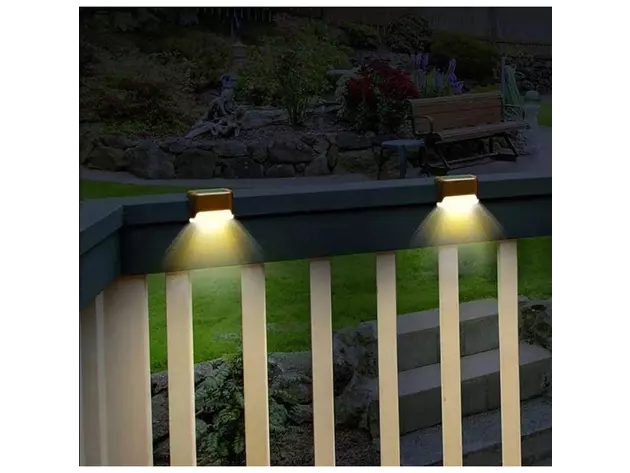 Solar-Powered Waterproof LED Deck Light (4-Pack)