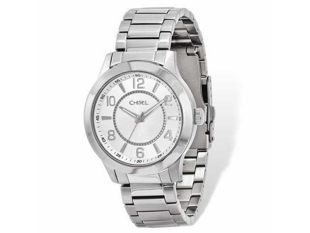 Chisel Mens Stainless Steel Silver Dial Watch
