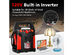 Costway Jump Starter Air Compressor Power Bank Charger w/ LED Light & DC Outlet - Red / black