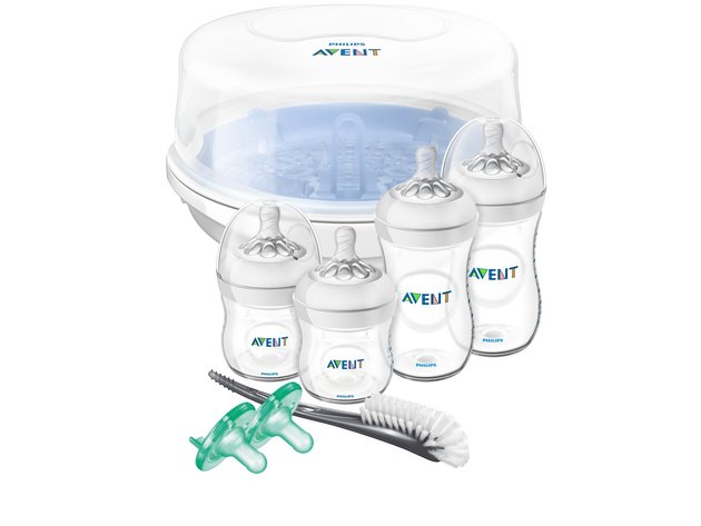 Philips Avent SCD208/01 Natural Baby Bottle Essentials Gift Set For Babies, Clear