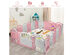 18-Panel Baby Playpen Kids Activity Center Playard w/Music Box & Basketball Hoop - Pink, Gray