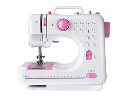 Costway Sewing Machine Free-Arm Crafting Mending Machine with 12 Built-In Stitched - White