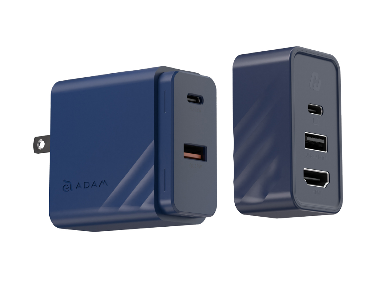 GaN Hub 65W GaN Charger with HDMI Display (Blue)