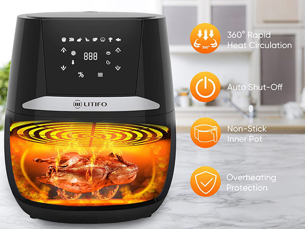LITIFO 4.5QT Air Fryer with Digital LED Touch Screen