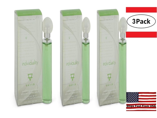3 Pack Jovan Individuality Earth by Jovan Cologne Spray 1 oz for Women