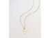 Tiny Cross Necklace - Yellow