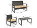 Costway 4 Piece Patio Rattan Furniture Set Cushioned Sofa Coffee Table Garden Deck Brown