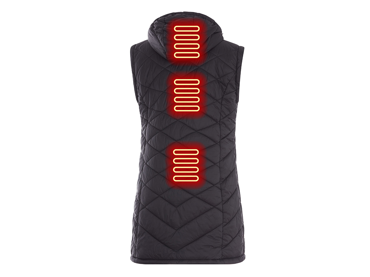 Women's Helios Hybrid Heated Coat with Power Bank (Black/Large)