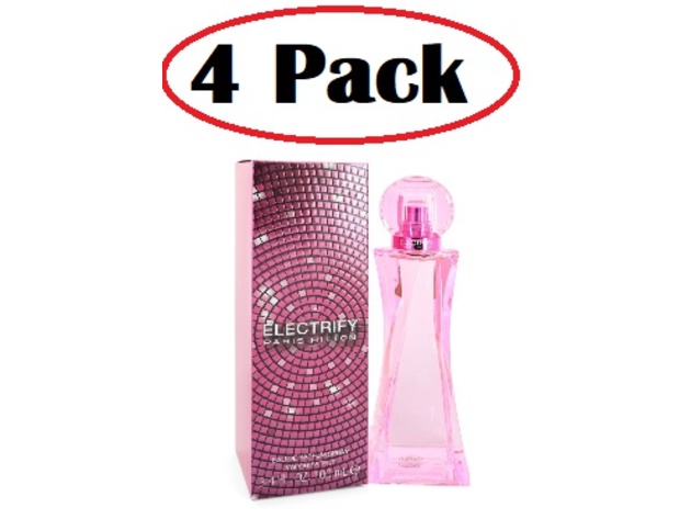 4 Pack of Paris Hilton Electrify by Paris Hilton Eau De Parfum Spray 3.4 oz