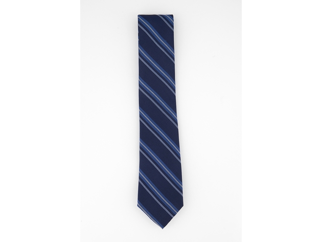 Tommy Hilfiger Men's Classic Textured Stripe Tie Navy One Size