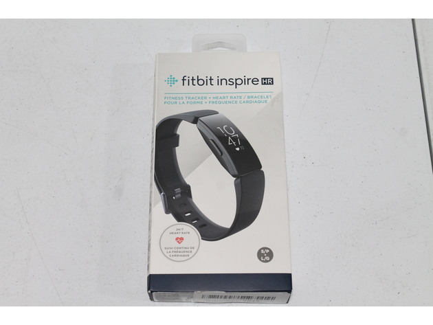 Fitbit FB413BKBK Inspire HR Heart Rate & Fitness Tracker, One Size - Black- (Used, Damaged Retail Box)