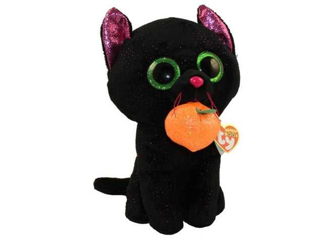 TY Beanie Boos Potion Cat Stuffed Animal Toy, Decorate Your House for Halloween or any Other Occasion, Medium: 9 Inches, Black