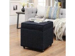 Harrison Storage Cube Ottoman Blue