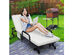 Costway Folding Bed Adjustable Guest Single Bed Twin Mattress Portable Wheels - White