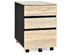 Costway 3-Drawer Mobile File Cabinet Vertical Filling Cabinet for Home Office - Natural + Black