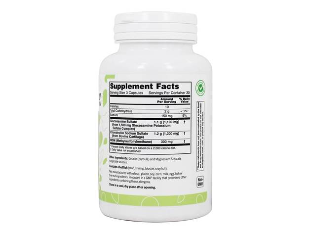 LuckyVitamin - Glucosamine & Chondroitin with MSM - 90 Capsules