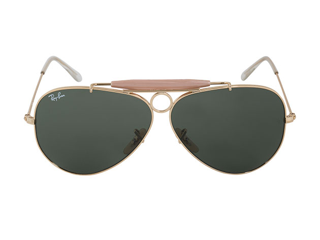 Ray-Ban Caravan Gold Frame with Green Classic Lenses