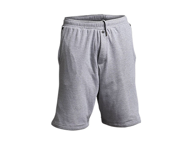 DudeRobe Shorts: Men's Luxury Towel-Lined Shorts (Gray, S/M)