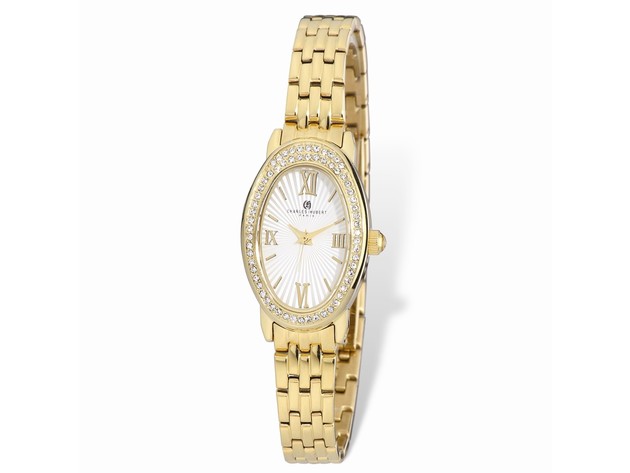 Charles Hubert Ladies IP-Plated Stainless Steel 21x32mm Watch