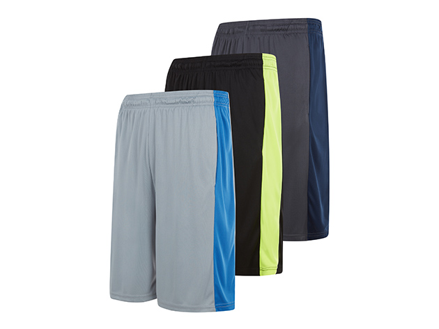 Athletic Shorts for Men with Pockets (3-Pack, Set E/Medium)