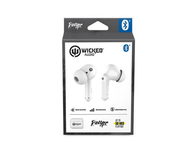 Wicked Audio WITW3551 RANGR True Wireless Earbuds - White