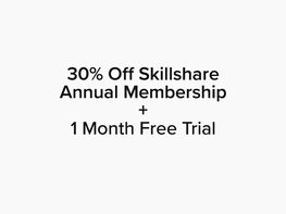 免费:Skillshare Premium 1个月免费试用