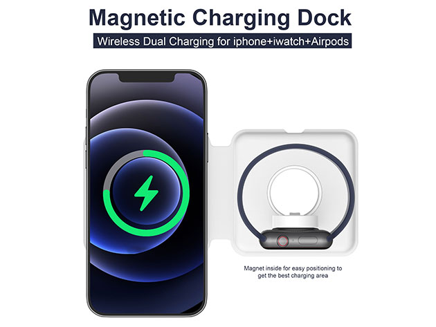 2-in-1 Folding Wireless Magnetic Charger